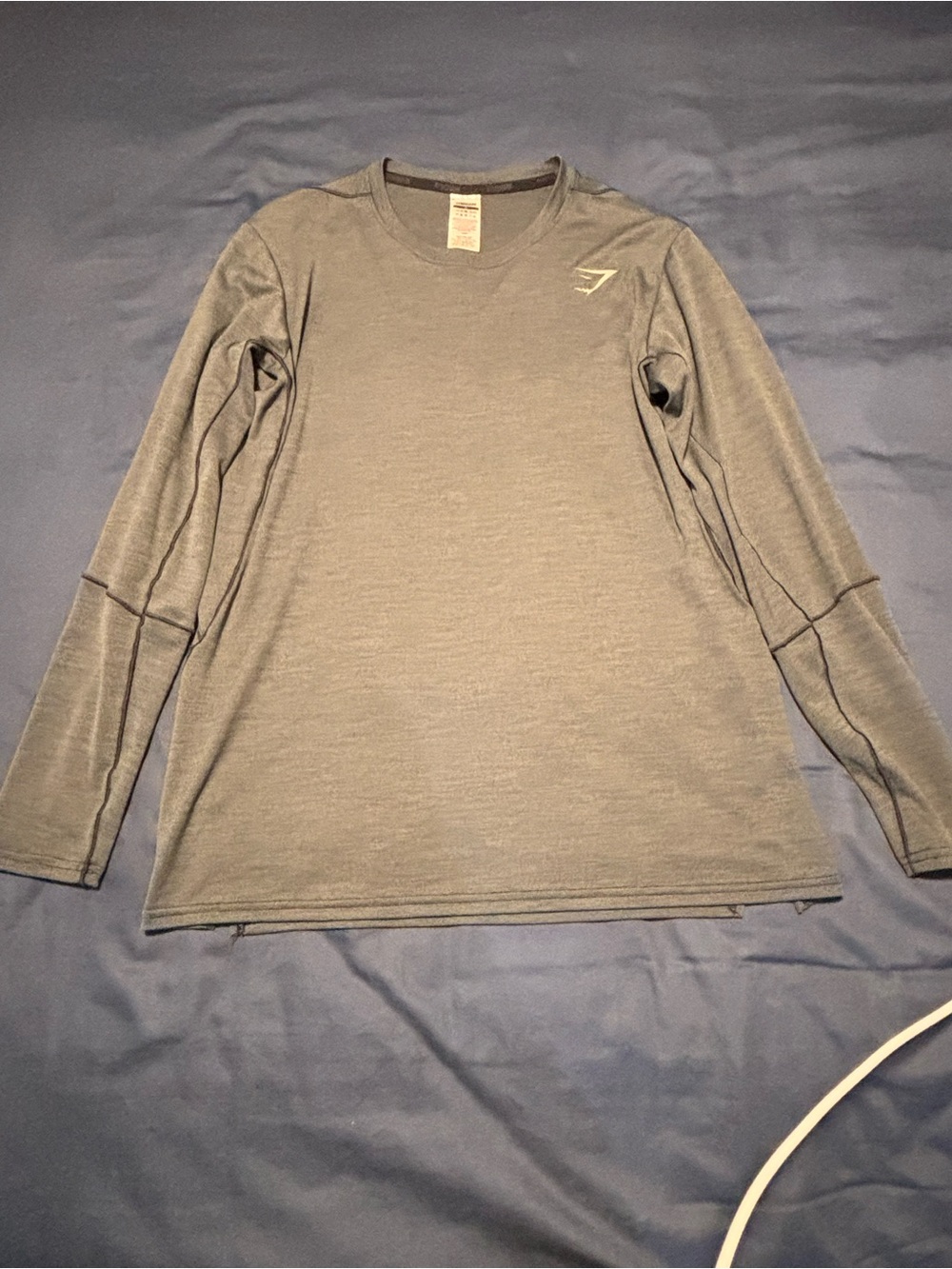 Gymshark Men's Long Sleeve Performance Top - Heather Gray